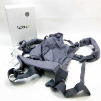 Boba x evolutionary, ergonomic and adaptable baby carrier up to 20 kg with adjustable cover and seat extensions, 100 % cotton (gray)