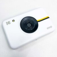 Kodak Step camera | Digital instant camera with a 10MP image sensor, zinc technology, classic viewfinder, selfie mode, auto-timer, built-in flash and 6 image modes | White, rodic20amz without extras only de camera