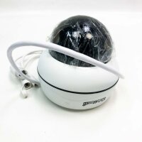 JideTech POE Überwachungskamera aussen,5MP PTZ Dome IP Auto Tracking Kamera mit 5X Optischer Zoom,2 Wege Audio,IP66 wasserdicht, Nur die Kamera und Stromkabel, ohne Extras.