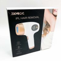 ZKMAGIC IPL Geräte Haarentfernung Laser mit 900.000 Lichtimpulse, Dauerhafte Schmerzfreie Haarentfernungsgerät 9 Energiestufen und 3 Funktionen-HR/SC/RA für Männer,