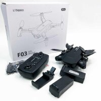 Drone camera 4K GPS for children - Kidomo brushless motor foldable RC Quadrocopter with dual camera for 56 minutes Flight time, app/automatic return/surround mode/follow me (F03) with scratch