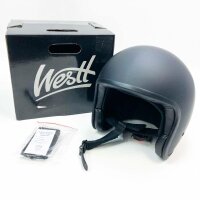 Westt Vintage Jet Retro motorcycle helmet I women and men...