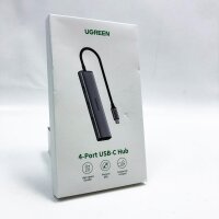 Ugreen USB C on USB adapter Ultra Slim USB C HUB with 4 port USB 3.0 Compatible with MacBook Air/Pro, iPad Pro/Air, iPad Mini 6, Surface Pro, Galaxy Tab S8/S7, Galaxy S22/S21 and more type C devices