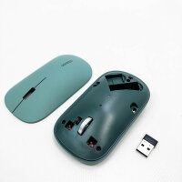 Ugreen PC mouse wirelessly quiet with max. 4000 dpi, 2.4GHz connection, 18 months battery life etc. etc. mouse mouse wirelessly compatible with laptop, computer, windows 11, 10, 8.1, 7, macos, Linux (green)
