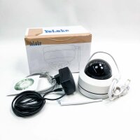 PTZ WiFi IP Kamera, HD 5MP Dome Kamera, 5X optische Zoom H.265 Home Security Kamera für drinnen und draußen, Bewegungserkennung, IR Nachtsicht, IP66 wasserdicht SD-Kartenschlitz(Kein Auto Tracking)