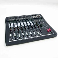 Depusheng DT8 Professioneller Mixer Soundboard Konsole 8 Kanal Tischsystem Interface Digital USB Computer MP3-Eingang 48V Phantomspeisung, Schwarz