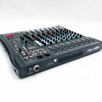 Depusheng DT8 Professioneller Mixer Soundboard Konsole 8 Kanal Tischsystem Interface Digital USB Computer MP3-Eingang 48V Phantomspeisung, Schwarz