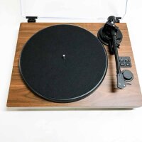 Plate player with Bluetooth, HiFi System Wireless Turntable with 36 watt shelf speakers, adjustable counterweight with magnetic cartridge, RCA output for High Fidelity Sound.