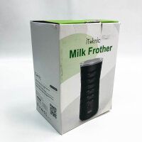 Milchaufschäumer Elektrisch, Ein Klick Milchschäumer mit 4 Modi, Griffige Form, Strix-Steuerung, Antihaft-Innenausstattung (Schwarz)