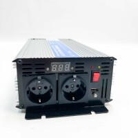 BAPDAS 1500W Reiner Sinus Kfz inverter / voltage converter DC 12 V on AC 230 V with 2 AC socket and 1 USB connections without OVP