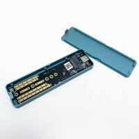 ORICO NVME Geäuse SSD M.2 USB Adapter USB 3.1 Gen2 10 Gbit/s auf M.2 festplattengehäuse für PCIe NVMe M-Key/B+M-Key 2230/2242/2260/2280 SSD USB-C USB-A,Unterstützt UASP und TRIM,Aluminium Grau