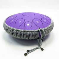 MIRIO Zungentrommel C Dur 15 Töne- 14 Zoll Steel Tongue Drum mit Trommelschlägeln, Tragetasche-Schlagzeug Instrument für Yoga/Meditation/Geistheilung- Violett