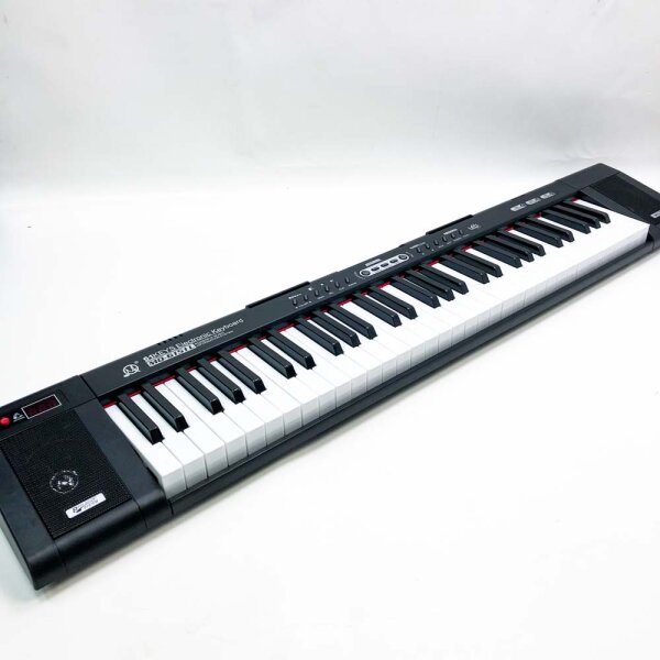 RenFox Tastatur Klavier 61 Tasten Digital Piano Elektronisches Klavier Professionelle -Tragbare Keyboard mit Notenständer, 200 Töne, 200 Rhythmen, 60 Demos, Jungen und Mädchen Geschenk(Schwarz)