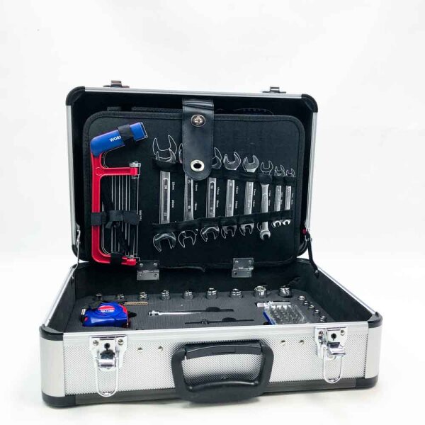 Workpro Household Tool case Aluminum Tool trolley, socket key set fork key Universal aluminum tool box 119-part