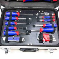 Workpro Household Tool case Aluminum Tool trolley, socket key set fork key Universal aluminum tool box 119-part