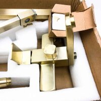 Onyzpily shower fittings 3 functions shower system shower set rain shower including head shower, hand shower, adjustable shower rod, shower shower panel shower yeast brushed gold