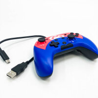 NexiGo Wireless Controller für Nintendo Switch/OLED/Lite mit Rücktasten, Bluetooth Controller mit Semi-Auto-Turbo, Bewegungs, Vibrationsfunktion (Rot & Blau) ohne OVP