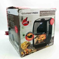 Gourmetmaxx digital XXL hot air fryer 9 liters | Fat -free roast, fryer, oven and rotating grill in one | Including rotary skewer for chicken and shish lock [1800 watts/black]