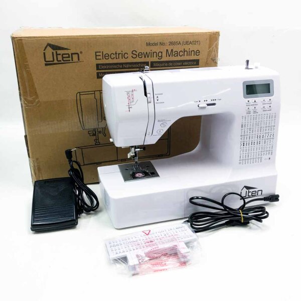 Uten sewing machine electronically free -arm with 200 stitches, for professional beginners DIY enthusiastic Sewing machine