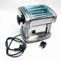CGOLDENWALL Elektrische Nudelmaschine Wonton Maker Edelstahl 6 verstellbar für Spaghetti Pasta und Lasagne (2,5 mm rund, 4 mm flach)