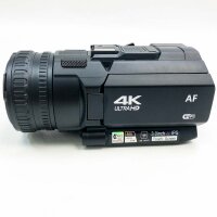 Videokamera 4K Neueste Autofokus Video Camcorder 48MP 60FPS 30X Digitalzoom-Camcorder Full Hd mit mikrofon,LED-Fülllicht,4500mAh Akku, Handstabilisator und Haubeund 64G