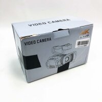 Videokamera 4K Neueste Autofokus Video Camcorder 48MP 60FPS 30X Digitalzoom-Camcorder Full Hd mit mikrofon,LED-Fülllicht,4500mAh Akku, Handstabilisator und Haubeund 64G