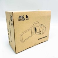 Video Camera 4K Video Camcorder 30.0MP18X Digital Zoom Ultra HD Vlogging Camcorder with Microphone 3" LCD Touchscreen Webcam Function YouTube Video Camera with Lens Hood