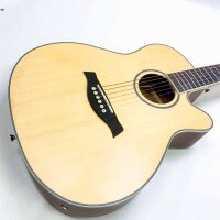 Vangoa 3/4 Guitare Électro Acoustique 36 Pouces Débutants Guitare Country Folk Set Avec égiseur 2 Bandes, Accordeur Intégré, Naturelle