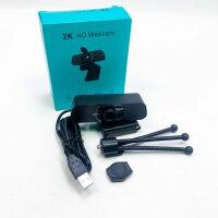 PC Webcam 2K with Microphone, USB Camera for Desktop...