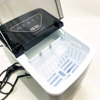 Eiswürfelmaschine Klare Eiswürfel, Selbstreinigende Eismaschine, 9 Würfel in 6 Minuten fertig, 15KG in 24 H, Tragbare Ice Maker Cube Maschine für Zuhause/Küche/Büro/Bar Artikel hat Kratzer