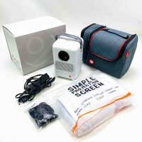 Mini projector, Pixthink projector Full HD 1080P Native, 200 inch display WiFi projector wireless for iOS/Android, portable projector with handbag and projection screen for HDMI/USB/TV stick/smartphone/PC without remote control