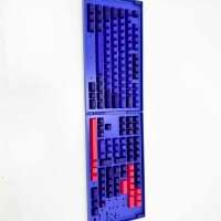 Akko Tastatur Tastenkappen ASA Profile, PBT Double-Shot Full Keycap Set, US Layout for Mechanical Gaming Keyboards/DIY Kit mit Sammelbox (Blau & Weiß, 197 Tasten), einige Tasten fehlen