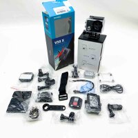 AKASO Action Cam 4K30FPS Unterwasserkamera WiFi 40M EIS Anti-Shake Action Kamera 4X Zoom mit Touchscreen, Fernbedienung, Sportkamera Wasserdicht Gehäuse,Helmzubehör-Kit V50X