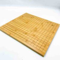 Yellow Mountain Imports Bambus 2 cm Wendbar 19x19/13x13 Go-Spiele-Set mit Doppelt Konvexen Koreanischen Gehärteten Glas Paduk Steinen & Jujube-Schalen - Klassisches Strategie-Brettspiel (Baduk/Weiqi)