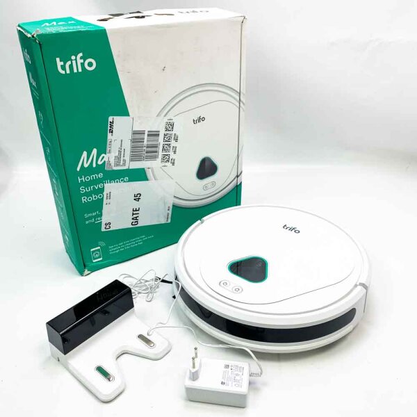 TRIFO robot vacuum cleaner, powerful wireless vacuum robot, 4000Pa with AI camera monitoring, app control, self-charging, Alexa-enabled, cleans animal hair, carpets, hard floors, already used and shows signs of wear