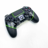kstime wireless controller, 600mAh for ps4, ps3 Playstation 4/Pro/Slim/PC controller, touch panel, Bluetooth 5.0, headphone jack, gyroscope, dual vibration and audio functions green