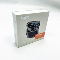 TOZO T6 Bluetooth Kopfhörer Kabellos In Ear Kopfhörer Touch Control mit Kabellosem Ladecase, IPX8 Wasserdicht Ohrhörer Bluetooth, Integriertem Mikrofon, Premium-Tiefbass Ohrhörer für Sport grün