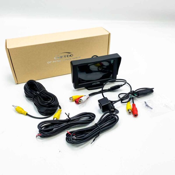 Reversing camera car rear view with night vision 12 LED 170° angle waterproof reversing system + 4.3" LCD car monitor