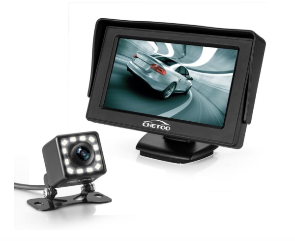 Reversing camera car rear view with night vision 12 LED 170° angle waterproof reversing system + 4.3" LCD car monitor