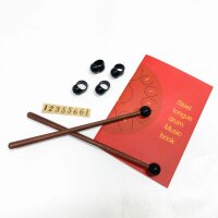 Youool steel tongue drum 8 tone 6 inch tongue tongue drum with 2 drum sticks 4 finger cover carrying pocket and sticker for meditation yoga (with sheet music)