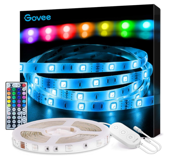 Govee LED Strip 5m, RGB LED Streifen, Farbwechsel LED Band mit IR Fernbedienung, für die Beleuchtung von Haus, Party, Küche 5M