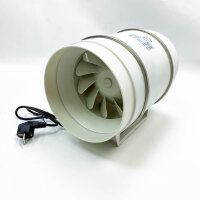 Exhaust air fan, Hon & Guan pipe fan Mixed flow pipe fan with strong exhaust air system 167cfm for office, bathroom, hall, hydroponic room (8 inch)