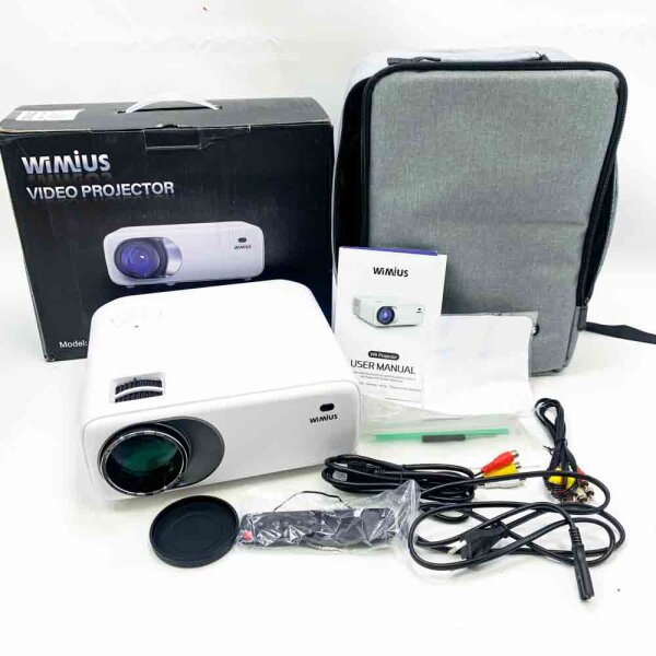 Projector Full HD 5G WiFi Bluetooth, 9500 Lumens Native 1080P Projector 4K Video Supports WiMiUS W6 LED Home Cinema WiFi Projector with Carry Bag