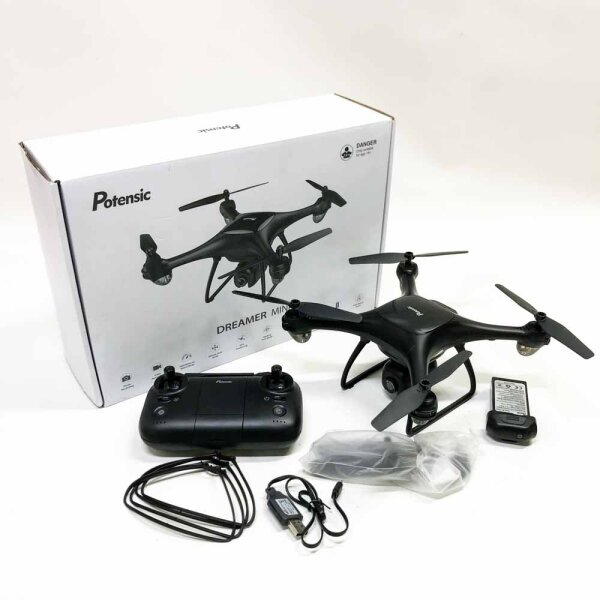 Potensic Drohne mit 4K Kamera, 5G WiFi GPS FPV Quadcopter, Flugzeit 40 Min Follow-Me/Wegpunkt/Kreisflug Vielfältige Modi P5 Drohne mit Tragetasche für Anfänger Fortgeschritte. hat Kratzer, Schraube fehlt, batterieabdeckung fehlt