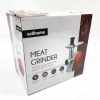 Edihome, meat grinder electric, with sausage filler, multifunctional with 3 cutting plates (red/white)