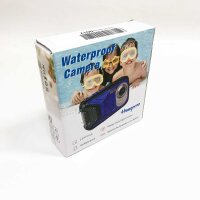 Heegomn waterproof digital camera for children, 16 MP Full HD 1080p, 8-fold digital zoom, underwater camera for young people/beginners (blue)