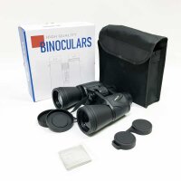 Wholev binoclas 12x50 HD, binoculars for adults, waterproof, metal mirror body, compact teleskopfern glass for bird observation, hunting, travel, football games, star gazing with a carrying bag and belt
