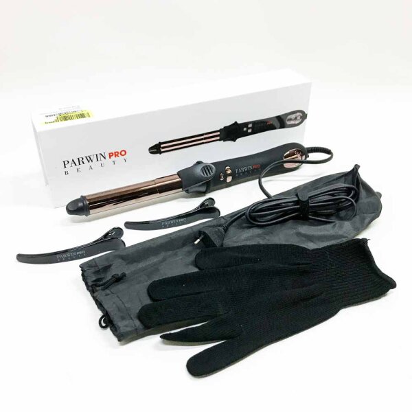 360° Rotierender Lockenstab Automatisch, PARWIN PRO BEAUTY Lockenstab Curling Iron 25mm, Nano-Titan-Beschichtung, Hair Curler mit LCD Display, 120-210℃