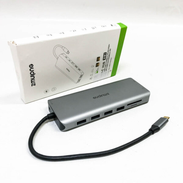 DockingStation Dual Monitor Triple Display C Adapter for Laptop Dell XPS 13 15, Lenovo Yoga 920, HP 360 etc. With 5*USB, Ethernet LAN, 100 W PD, Dual 4K HDMI & VGA, USB C Data, TF/SD, 3 , 5 mm audio/microphone
