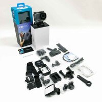 AKASO Action Cam 4K 30FPS Action Kamera 20MP WiFi mit Touchscreen EIS 40M unterwasserkamera mit Sprachsteuerung Fernbedienung Zubehör Kit Sportkamera (V50 Pro), Kratzer am wasserfestem Gehäuse